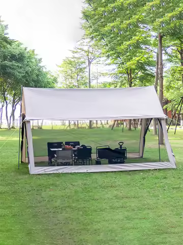 Rainproof Canopy Tent Outdoor Sun Shade Shelter with Mosquito Net Fishing Camping Patio Living Room