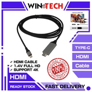 Type-C to tv HDMI Cable support 4K/2K HDTV Cable 2.0meter typec to hdmi wire