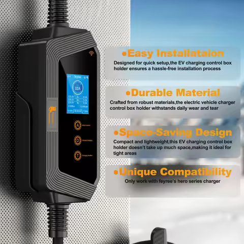 Feyree EV Charging Hook Wallbox Holder Control Box Holder Easy Installation Electric Vehicle Charger