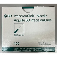 BD PrecisionGlide Needle (100 pcs) (23G X 1", 23G X 1-1/2",)
