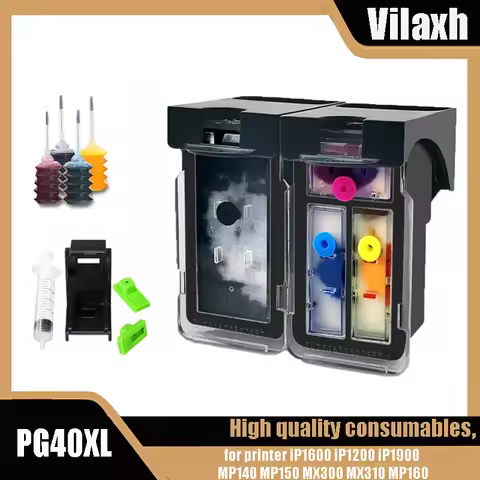 Vilaxh PG-40 CL-41 Compatible Ink Cartridge For Canon Pixma MP140 MP150 MP160 MP180 MP190 MP210 MP22
