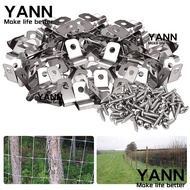 YANN 100pcs Fence Clamp Livestock Cattle Panel Chain Link Fence Ties Metal Fence