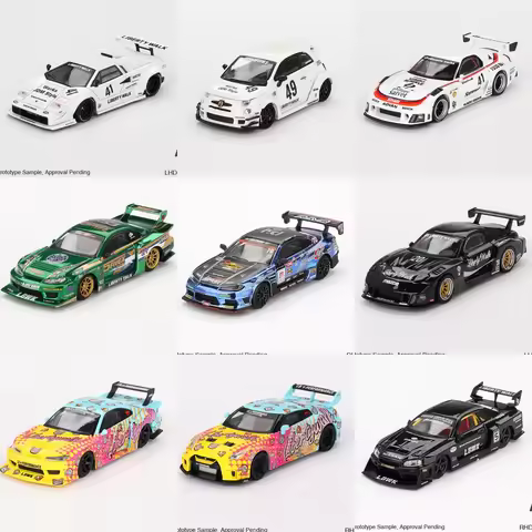 MINI GT 1:64 LBWK LB-WORKS ABARTH 595 35GT-RR KUMA ER34 Countach S15 RX-7 Diecast Model Car