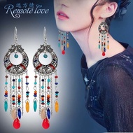 Ethnic Style Earrings Famous Ethnic Style Retro Tibetan Accessories Ancient Costume Miao Ethnic Jewe
