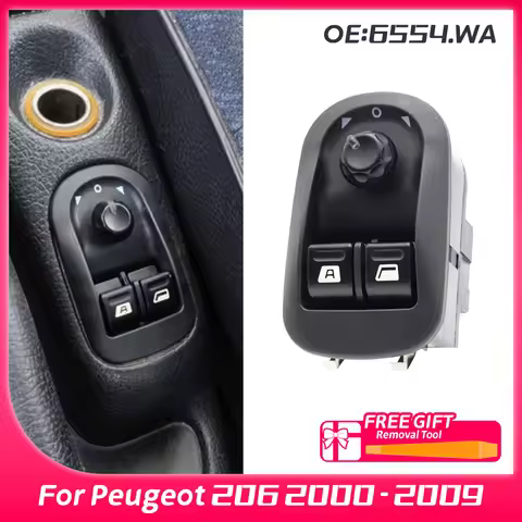 6554.WA 6554WA Car Electric Power Window Switch Master Button Control Windows Mirror Switch For Peug