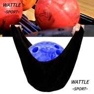 WA-SPORT Microfiber Bowling Carry & Cleaning Bag, High Elasticity, Black, Bowling Alley Accessories