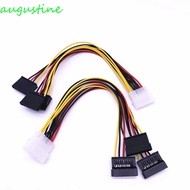 AUGUSTINE Computer Connection Power Splitter SATA Adapter Extension Cable Connectors 4 Pin IDE Molex To 3 Serial ATA Plugin Extension Adapter Cable