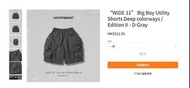 “WIDE 11” Big Boy Utility Shorts Deep colorways / Edition II - D-Gray SIZE1