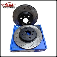 Questa High Performance Front Disc Rotor - Nissan Navara NP300 D23 296mm ( Racing Sport Slotted Dril
