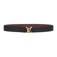 LV Men's Belt Heritage 35mm Black Calfskin Double sided Belt M8205S