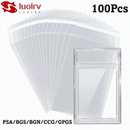 LUOLRV 100 Sheets PSA BGS Slab Sleeve, Transparent Waterproof PSA BGS Card Brick Film, Durable Stron