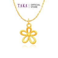 TAKA Jewellery 999 Pure Gold Daisy Pendant with 9K Gold Chain
