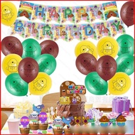 GG3 Hey Duggee Theme kids birthday party decorations banner cake topper balloon set supplies GG3