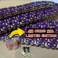 RANTAI CHAIN 415 ORING PURPLE GOLD 132L 【LIMITED EDITION】high-tech 415 chain oring chain color