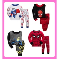 [SG Ready Stock] PJS001 Toddler Kids Pajamas PJs Sleepwear Superheros Captain America Batman Iron Ma