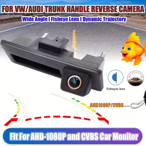For VW/Audi 1080P Rear View Backup Camera Wide Angle Night Vision Fisheye Lens for Passat B7/B8 Tigu