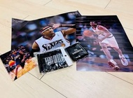 NBA》Sixer 76人隊 Allen Iverson 周邊海報 護腕 護肘 手套 明信片 海報拍拍扇艾佛森