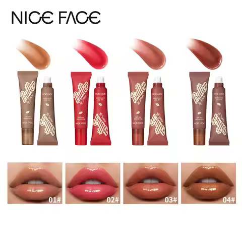 QIBEST Watery Crystal Clear Jelly Lip Oil Lip Balm Moisturizing Smoothing Lip Lines Jelly Pout Lip G