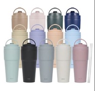 (消委會認可四星半隨行杯)接受預訂 現貨在港 靄緋粉*1 店主自用推介！台灣代購 WOKY 沃廚 渾圓杯 雙層陶瓷款 750ml-附矽膠粗吸管(隨行杯/冰壩杯/吸管杯/保冰保溫瓶)