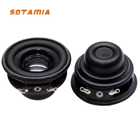 SOTAMIA 2Pcs 1.5 Inch Mini Speaker Subwoofer 40mm 4 Ohm 6W Bass Loudspeaker Sound Home Theater DIY P