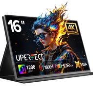 UPERFECT 【Local delivery】4K Portable Monitor UHD  USB C Monitor 3840X2160 HDR FreeSync Speaker Type-