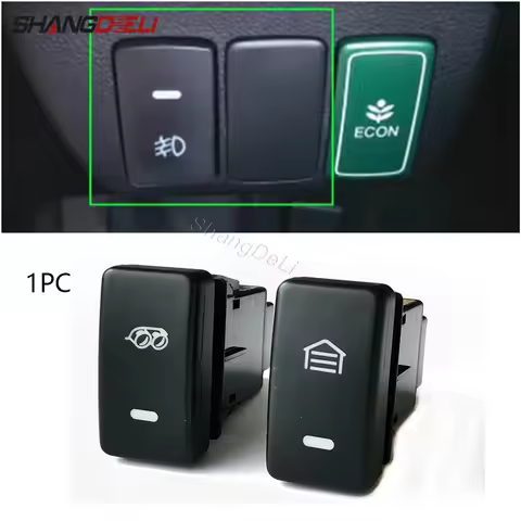1Pc Car LED Light Garage Exhaust Momentary Switch Button For Honda Fit STREAM City Accord 8 2008 - 2