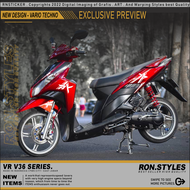 VRV36 CUTTING STICKER STRIPING VARIASI VARIO TECHNO 110 STRIPING VARIO KARBU STIKER VARIO LAMA STIKE