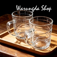 Botana Coffee 220 Handle Glass Coffee Cup 6 pcs Heat ResistantMLs
