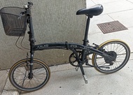KALAQ Q3 folding bicycle bike摺合單車,摺疊單車, 20吋, 6速系統 摺車,  車鈴 bell, basket單車籃, Bike lock, 單車鎖.