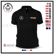 PLUS SIZE - Polo T Shirt Sulam Mercedes AMG AFFALTERBACH Edition One Baju Lelaki Casual Cotton Fashi