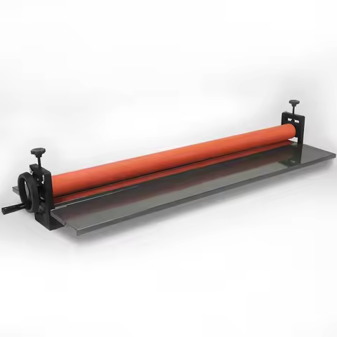 LBS1300 1300mm 51'' Manual Cold Roll Laminator With Heavy Duty Roller And Aluminum Side Pressure Con