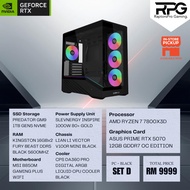 (READY STOCK) RTX 5070 RYZEN 7 7800X3D GAMING PC CUSTOM BUILD - WHITE/BLACK