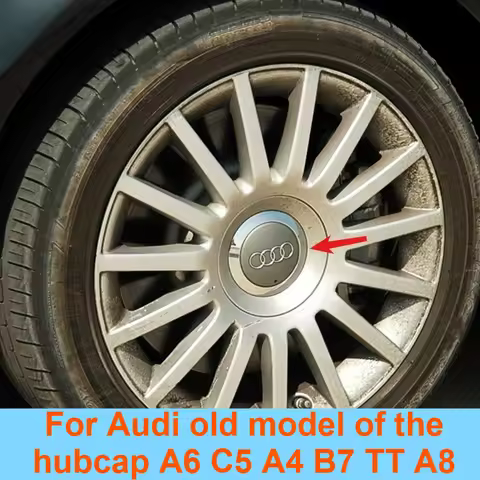 For Audi A6 C5 A4 B7 TT A8 Old Model Wheel Hub Center Caps Rim Center Cover Emblem Badge Decorative 