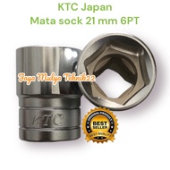 MATA KTC 21 mm 6 PT 1/ 2 inch socket wrench original KTC Japan 21 mm socket wrench B4-21 / Workshop 