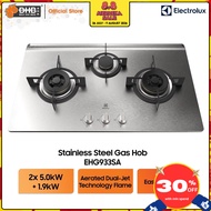 Electrolux EHG933SA 86cm Stainless Steel Gas Hob with 3 Burners