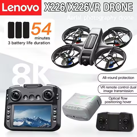 Lenovo X226/X226VR 8K Drone Professional Remote Control Helicopter Plane RC Drone With Screen Quadco