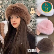 Russian Mongogogol Style Soft Fur Beanie Hat Winter Fur Bucket Hat Fashion Style Spring