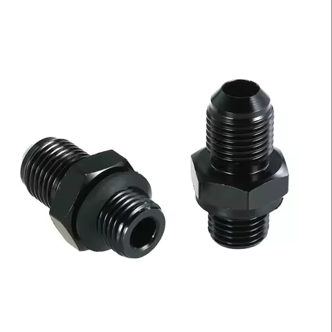 2pcs 6AN to 1/4NPS Transmission Cooler Adapter Fitting GM Turbo TH350 TH400 4L60E 70E