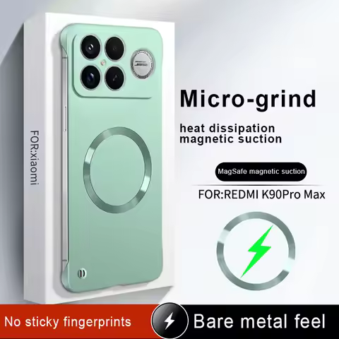 Hard Frameless Fashion Phone Case for Xiaomi Poco F8 F7 F6 F5 Ultra Pro 5G Magnetic Matte Metallic P