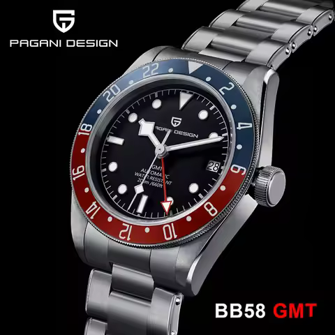 PAGANI DESIGN 2026 New BB58 GMT Mechanical Wrist Watch Men Luxury Automatic Watch For Men AR Sapphir