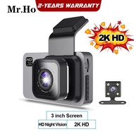 PERAK..... Mr.Hor HD021 WIFI dashcam for car 3" inch 2K HD 2 Lens front and rear dash cam Car camera