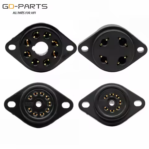 EIZZ Bakelite Electron Tube Socket 4pin 7Pin 8 Pin Octal 9-Pin For 2A3 300B 6J1 6Z4 KT88 EL34 ECC81 