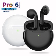 Pro6 TWS Wireless Headphones Pro 6 Bluetooth Headphones Stereo Sports Waterproof