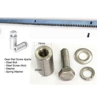 Steel Screw 25mm Nuts Autogate Screw Bolt Gear Rack Rail Nuts for Sliding Motor