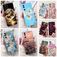 New Casing For Honor 70 Pro Plus Case Beautiful Flower Soft Silicone Clear TPU Cover For Honor 70 70