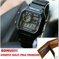 BONUS DOMPET KULIT!!! Q&Q DIGITAL WR10M COUNTDOWN TIMER PRIA QNQ- JAM TANGAN PRIA DIGITAL KOTAK QQ O