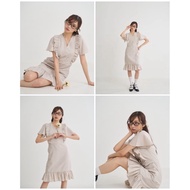 Hannah dress Brown Formal Minimalist Work Linen