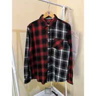 Flannel veterano 2 tone red/white black Sz L, pxl (71x54), not veterano caltop veterano uniqlo