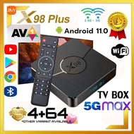 กล่องแอนดรอยbox X98 Plus Android 11.0 4K/HD Smart TV Box Wifi 2.4/5G Bluetooth YouTube Netflix สมาร์