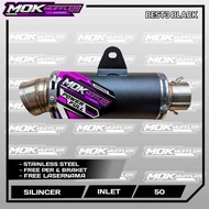 Yamaha Mx King Exhaust Silincer, Mx 135, Mx Old, Mx New Type Best3 Black Inlet 50mm